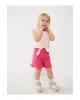 LCW baby Pembe Beli Lastikli Basic Poplin Kız Bebek Şort