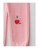 LCW baby Pembe Beli Lastikli Baskılı Kız Bebek Jogger Eşofman Alt