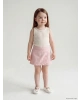 LCW baby Pembe Beli Lastikli Kız Bebek Nakışlı Gabardin Şort