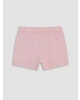 LCW baby Pembe Beli Lastikli Kız Bebek Nakışlı Gabardin Şort