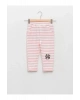 LCW baby Pembe Beli Lastikli Nostaljik Maymun Baskılı Pamuklu Bebek Eşofman Alt