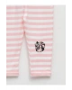 LCW baby Pembe Beli Lastikli Nostaljik Maymun Baskılı Pamuklu Bebek Eşofman Alt