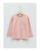 LCW baby Pembe Bisiklet Yaka Uzun Kollu Basic Erkek Bebek Tişört