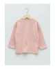 LCW baby Pembe Bisiklet Yaka Uzun Kollu Basic Erkek Bebek Tişört