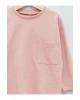 LCW baby Pembe Bisiklet Yaka Uzun Kollu Basic Erkek Bebek Tişört
