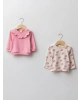 LCW baby Pembe Bisiklet Yaka Uzun Kollu Kız Bebek Sweatshirt 2li