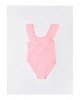 LCW baby Pembe Kare Yaka Basic Kız Bebek Mayo