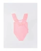 LCW baby Pembe Kare Yaka Basic Kız Bebek Mayo