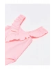 LCW baby Pembe Kare Yaka Basic Kız Bebek Mayo