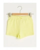 LCW baby Sarı Beli Lastikli Basic Kız Bebek Şort