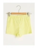 LCW baby Sarı Beli Lastikli Basic Kız Bebek Şort