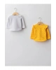 LCW baby Sarı Bisiklet Yaka Uzun Kol Kız Bebek Tişört 2li