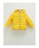 LCW baby Sarı Kapüşonlu Uzun Kollu Basic Erkek Bebek Fermuarlı Mont