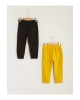 LCW baby Siyah Beli Lastikli Basic Erkek Bebek Jogger Eşofman Alt 2li