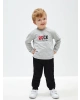 LCW baby Siyah Beli Lastikli Basic Erkek Bebek Jogger Eşofman Altı