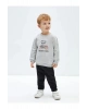 LCW baby Siyah Beli Lastikli Basic Erkek Çocuk Jogger Eşofman Alt