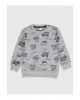 LCW baby Turkuaz Erkek Bebek Baskılı Sweatshirt 2li