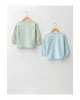 LCW baby Yeşil Bisiklet Yaka Uzun Kollu Basic Erkek Bebek Sweatshirt 2li