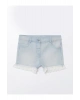 LCW Beli Lastikli Basic Kız Bebek Jean Şort