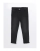 LCW Kids Beli Lastikli Basic Kız Çocuk Jean Pantolon (W4)