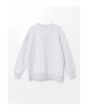 LCW Bisiklet Yaka Baskılı Oversize Kadın Sweatshirt