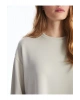 LCW Bisiklet Yaka Düz Oversize Kadın Sweatshirt