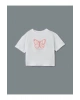 LCW Kids Yeşil Bisiklet Yaka Kız Çocuk Crop Tişört 2li