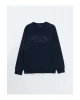 LCW Bisiklet Yaka Uzun Kollu Baskılı Erkek Kalın Sweatshirt