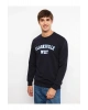 LCW Casual Lacivert Bisiklet Yaka Uzun Kollu Baskılı Erkek Sweatshirt