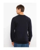 LCW Casual Lacivert Bisiklet Yaka Uzun Kollu Baskılı Erkek Sweatshirt