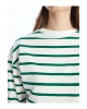 LCW Comfort Çizgili Bisiklet Yaka Çizgili Kadın Sweatshirt (W4)