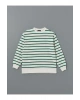 LCW Comfort Çizgili Bisiklet Yaka Çizgili Kadın Sweatshirt (W4)