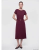 LCW Comfort Mürdüm Bisiklet Yaka Beli Kemerli Kloş Elbise