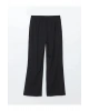 LCW Comfort Siyah Beli Lastikli Dokulu Kadın Pantolon
