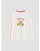 LCW DREAM Ekru Yılbaşı Temalı Kadın Pijama Takımı