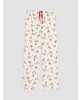 LCW DREAM Ekru Yılbaşı Temalı Kadın Pijama Takımı