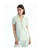 LCW DREAM Gömlek Yaka Baskılı Kadın Pijama Takımı