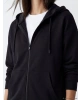 LCW EVERYDAY Siyah Soft Touch Oversize Kadın Fermuarlı Sweatshirt