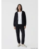 LCW EVERYDAY Siyah Soft Touch Oversize Kadın Fermuarlı Sweatshirt
