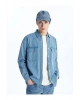 LCW Jeans İndigo Rahat Kalıp Uzun Kollu Erkek Jean Gömlek