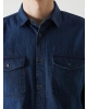 LCW Jeans Indigo Regular Fit Uzun Kollu Erkek Jean Gömlek