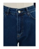 LCW Jeans İndigo Yüksel Bel Mom Fit Cep Detaylı Kadın Rodeo Jean Pantolon