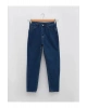 LCW Jeans İndigo Yüksel Bel Mom Fit Cep Detaylı Kadın Rodeo Jean Pantolon