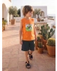 LCW Kids Antrasit Erkek Çocuk Beli Lastikli Triko Şort