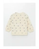 LCW Kids Baskılı Bisiklet Yaka Kalın Baskılı Kız Bebek Sweatshirt