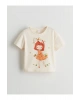 LCW Kids Baskılı Kız Çocuk Tişört ve Tütülü Etek 2li