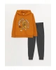 LCW Kids Baskılı Uzun Kollu Erkek Çocuk Hoodie ve Eşofman Altı