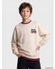 LCW Kids Bej Baskılı Erkek Çocuk Kalın Sweatshirt