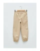 LCW Kids Bej Beli Lastikli Basic Kız Çocuk Jogger Pantolon