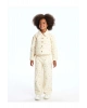 LCW Kids Bej Beli Lastikli Baskılı Kız Bebek Pantolon